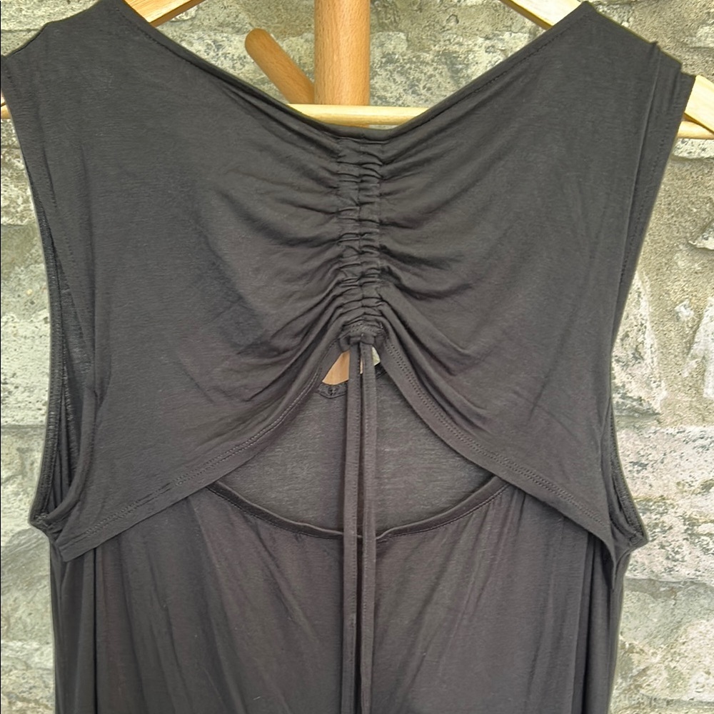 GAP Black Sleeveless V-Neck Maxi dress - Picture 3 of 7